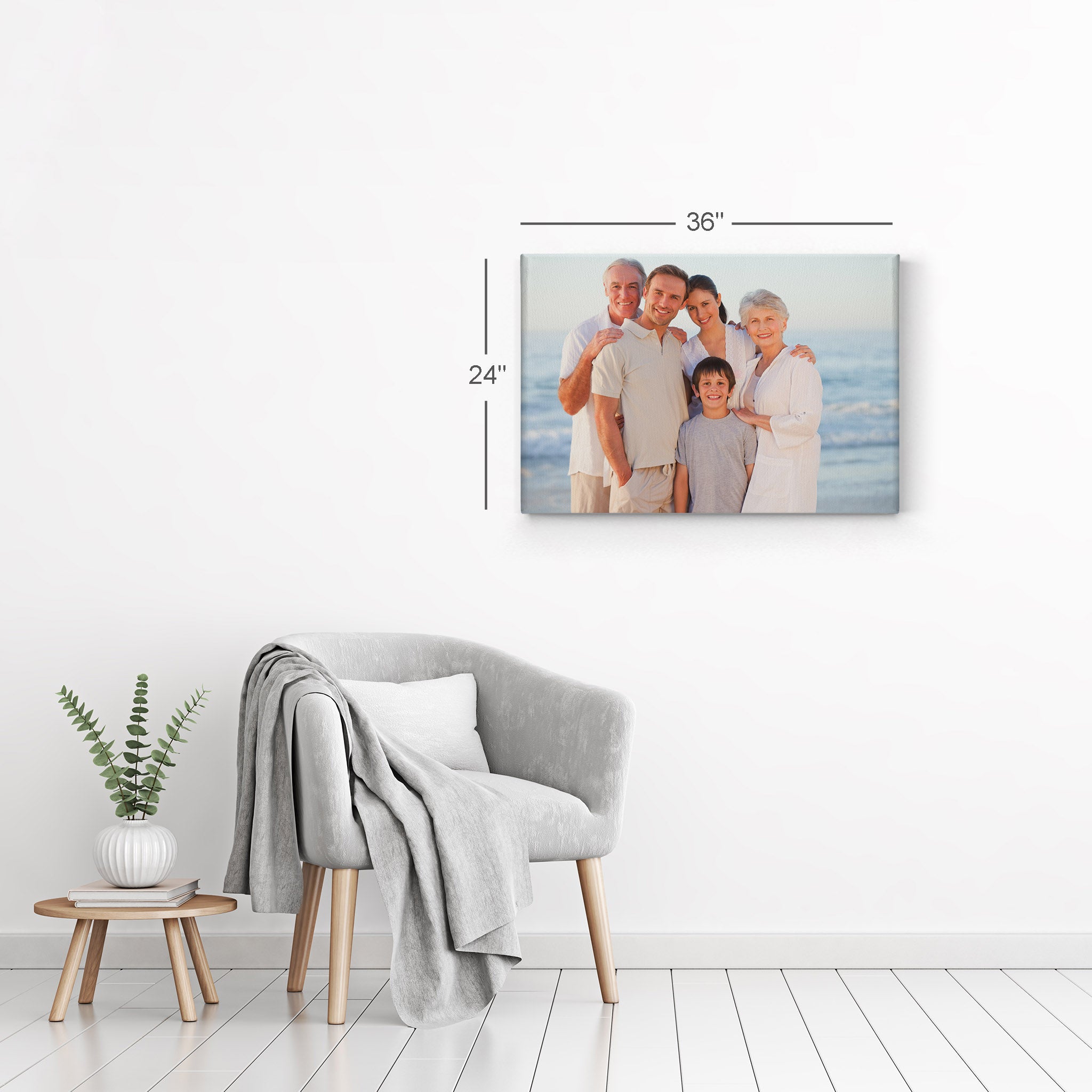 Personalized Photo to Canvas Print Wall Art 16 X20 (40Cmx50Cm) Custom Your Photo on Canvas Wall Art Digitally Printed
